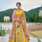 Beautifully Shaded Silk Lehenga with Handcrafted Embroidery & Cutwork