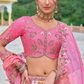 Beautifully Shaded Silk Lehenga with Handcrafted Embroidery & Cutwork