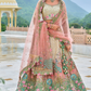 Beautifully Shaded Silk Lehenga with Handcrafted Embroidery & Cutwork