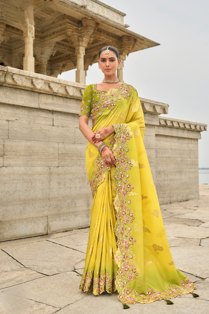 Soft Radiance in Pink Tissue Georgette Elegance