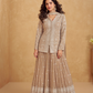 Elegance Redefined: Full-Length Indo-Western Dress with Zari Detailing for Luxe Festive Looks
