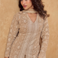 Elegance Redefined: Full-Length Indo-Western Dress with Zari Detailing for Luxe Festive Looks