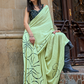 Japan Satin Printed Saree with Elegant Silken Drape Finish