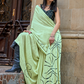 Japan Satin Printed Saree with Elegant Silken Drape Finish
