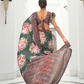 Digital Floral Printed Crepe Silk Saree with Graceful Drape