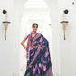 Digital Floral Printed Crepe Silk Saree with Graceful Drape
