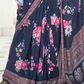 Digital Floral Printed Crepe Silk Saree with Graceful Drape