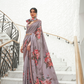 Digital Floral Printed Crepe Silk Saree with Graceful Drape