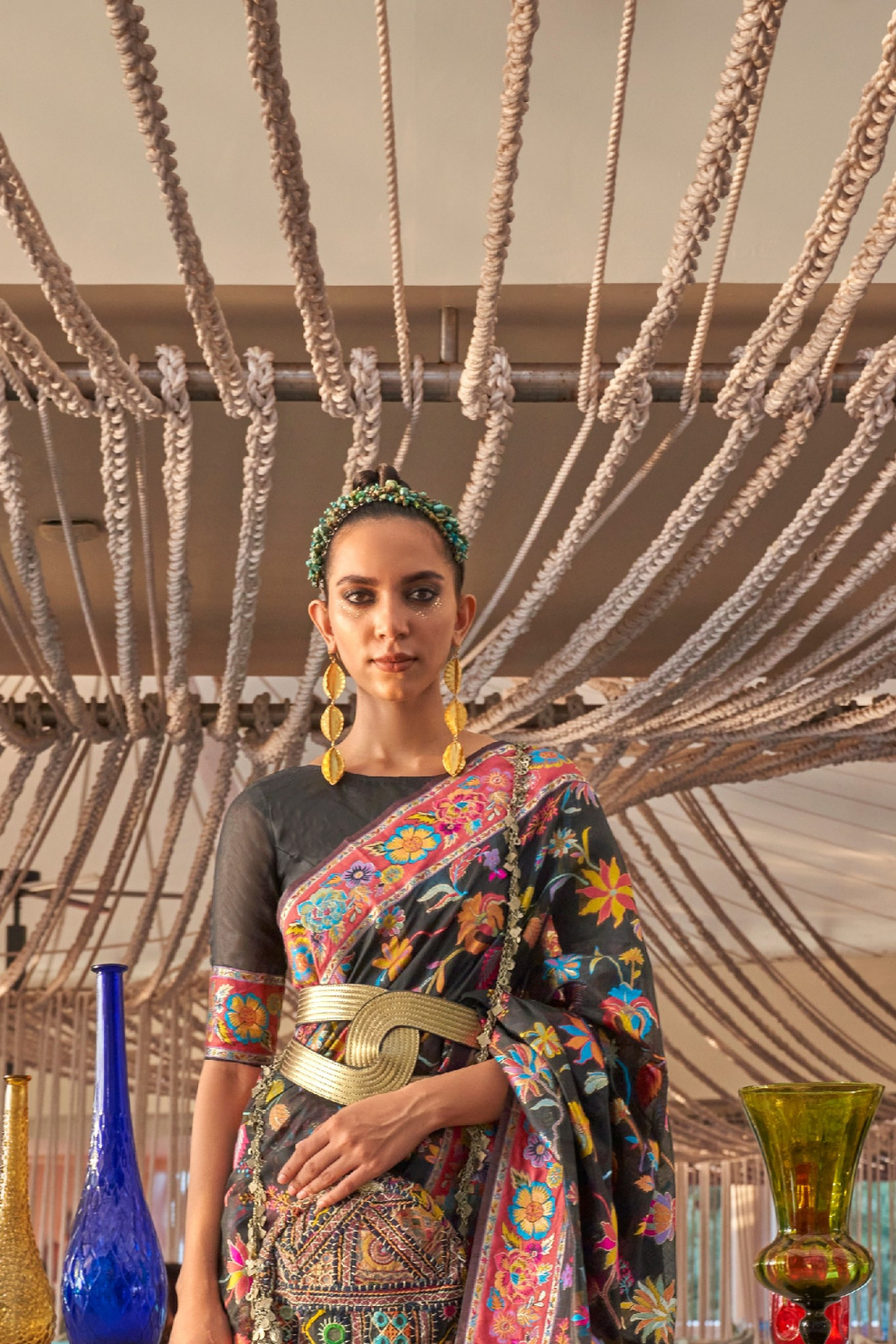 Kashmiri Modal Pashmina Silk Saree with Traditional Elegance