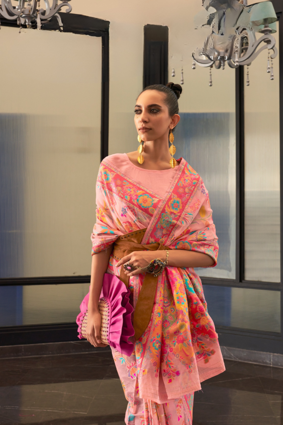 Kashmiri Modal Pashmina Silk Saree with Traditional Elegance