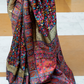 Premium Floral Banarasi Saree with Pashmina Silk Look