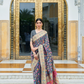Premium Floral Banarasi Saree with Pashmina Silk Look