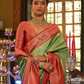 Graceful Kanjeevaram Silk Blend Saree with Motif Work