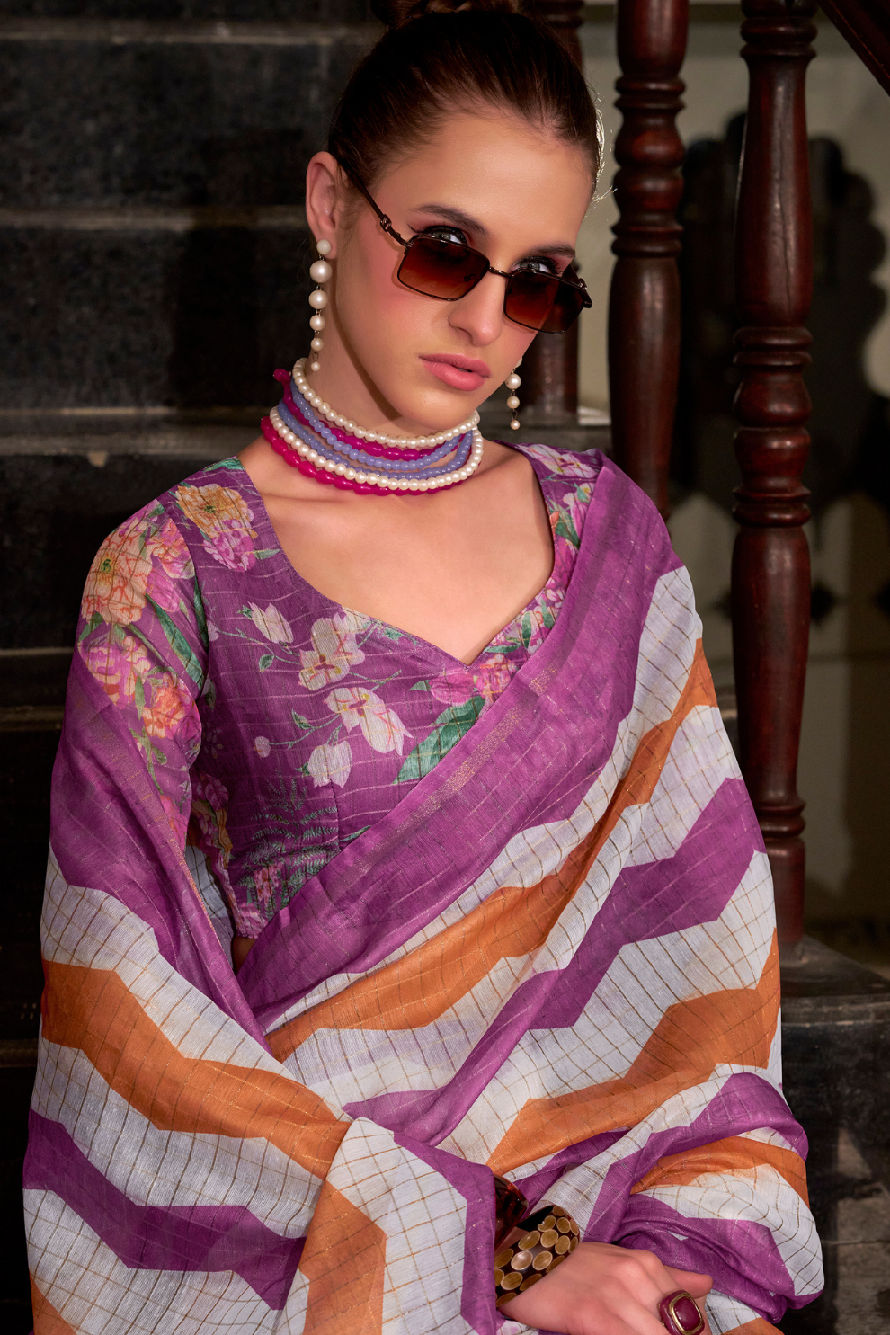 Linen Cotton Silk Saree with Soft Texture and Natural Elegance - LaVante Fashion