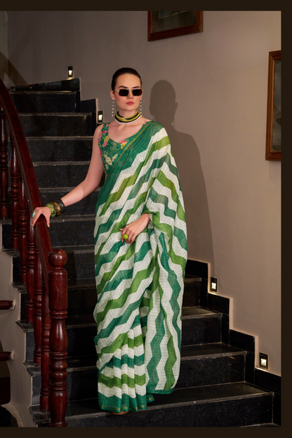 Linen Cotton Silk Saree with Soft Texture and Natural Elegance - LaVante Fashion