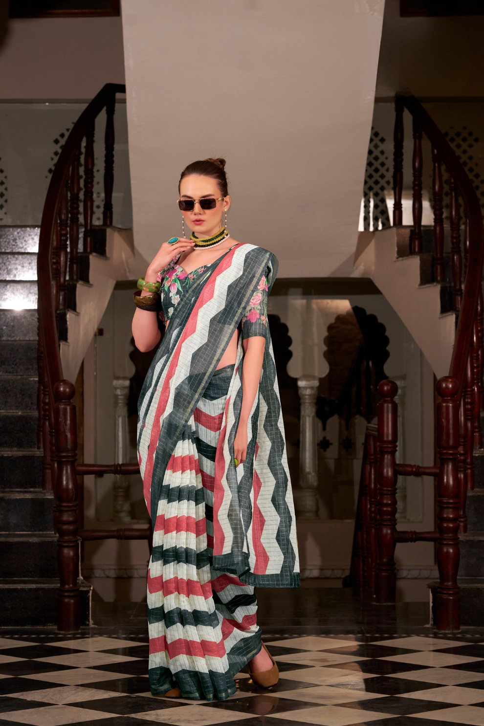 Linen Cotton Silk Saree with Soft Texture and Natural Elegance - LaVante Fashion