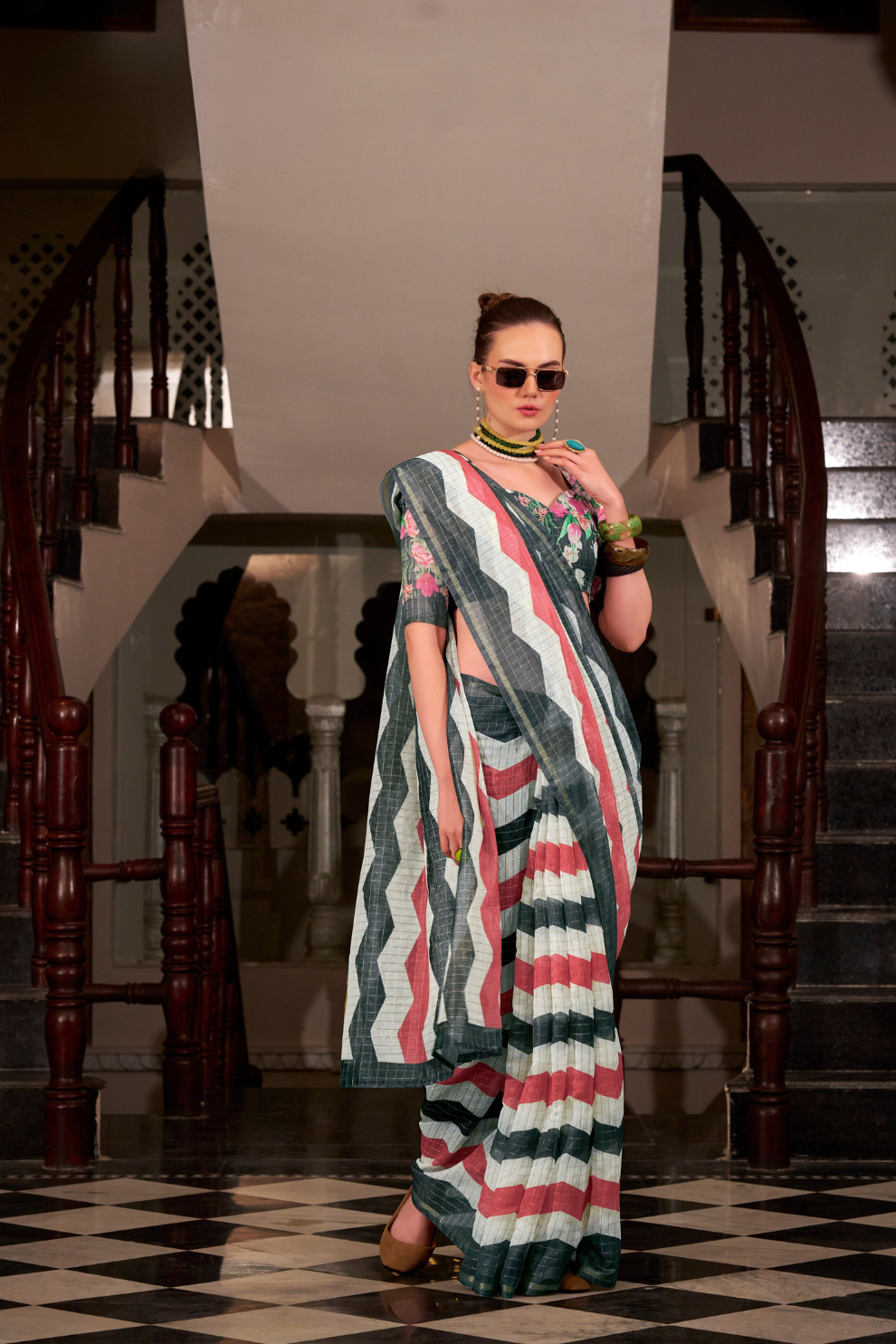 Linen Cotton Silk Saree with Soft Texture and Natural Elegance - LaVante Fashion