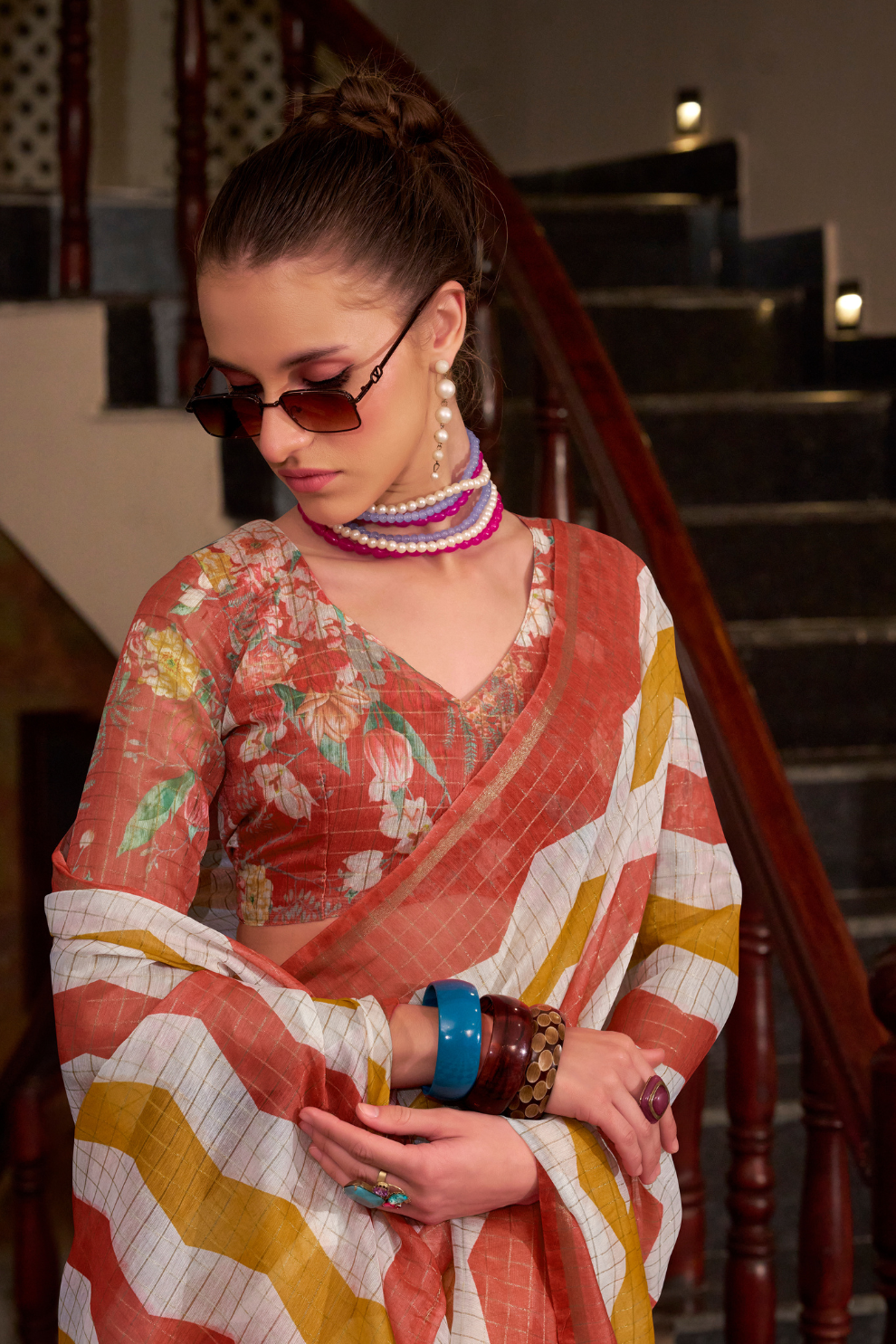 Linen Cotton Silk Saree with Soft Texture and Natural Elegance - LaVante Fashion