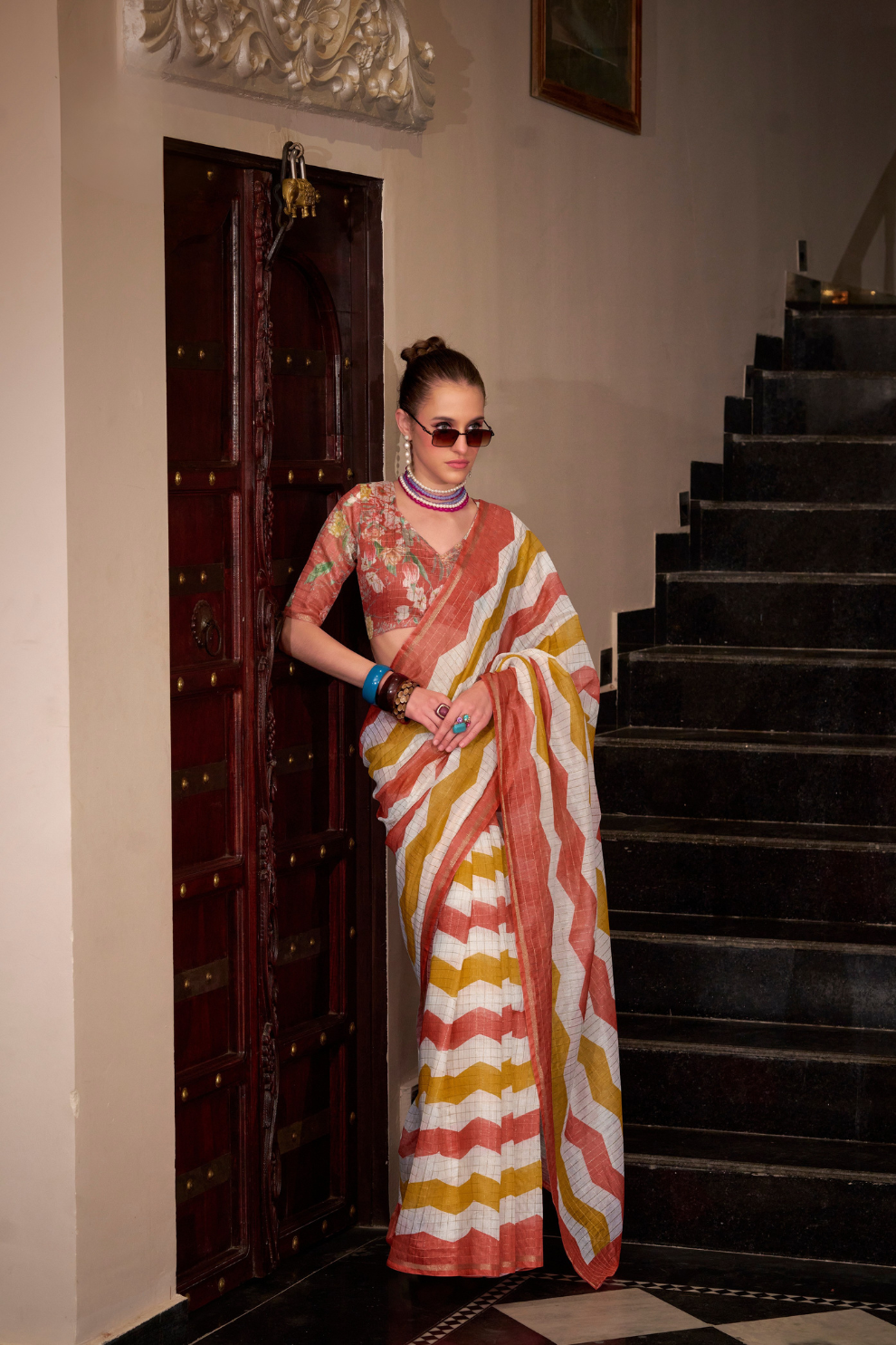 Linen Cotton Silk Saree with Soft Texture and Natural Elegance - LaVante Fashion