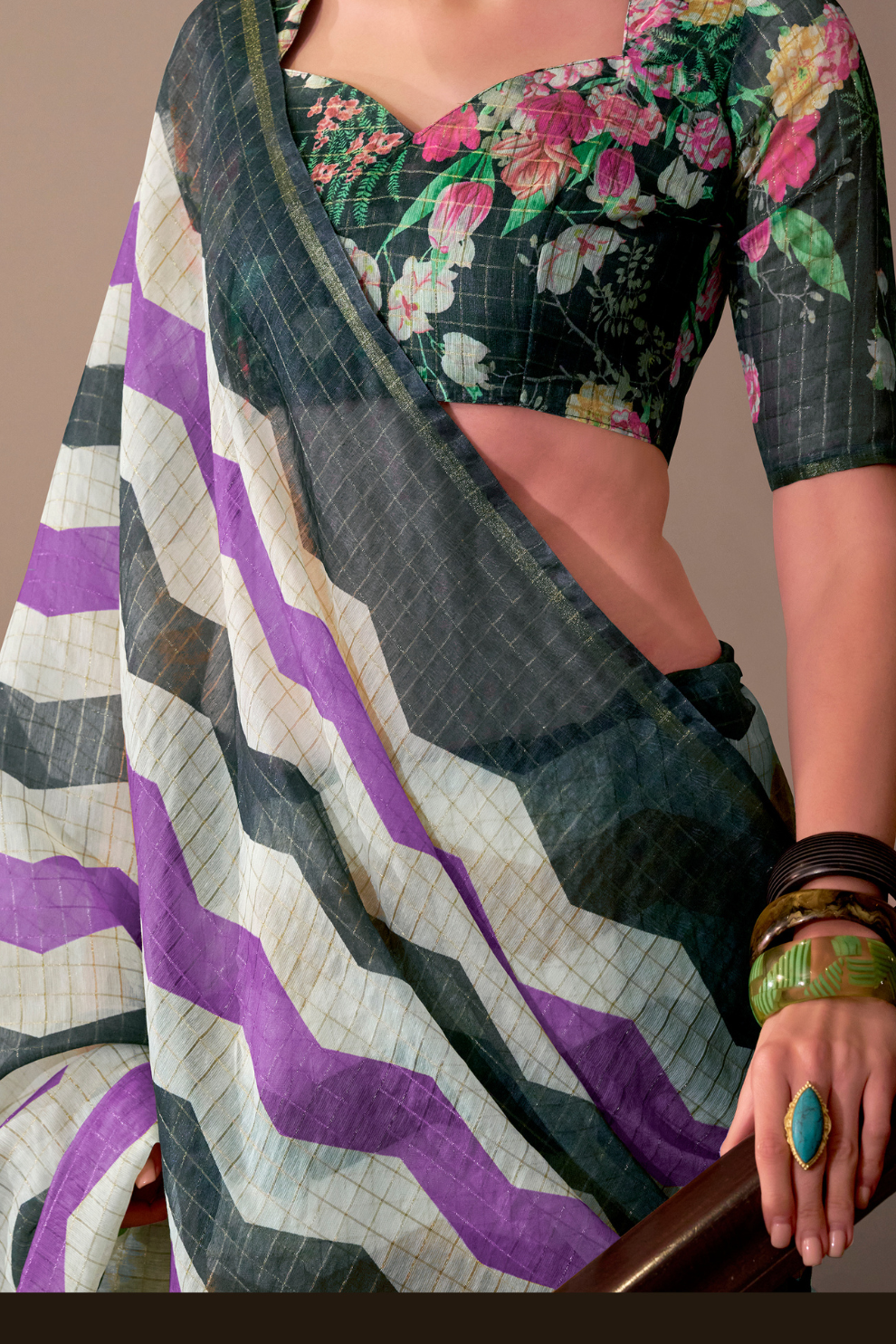 Linen Cotton Silk Saree with Soft Texture and Natural Elegance - LaVante Fashion