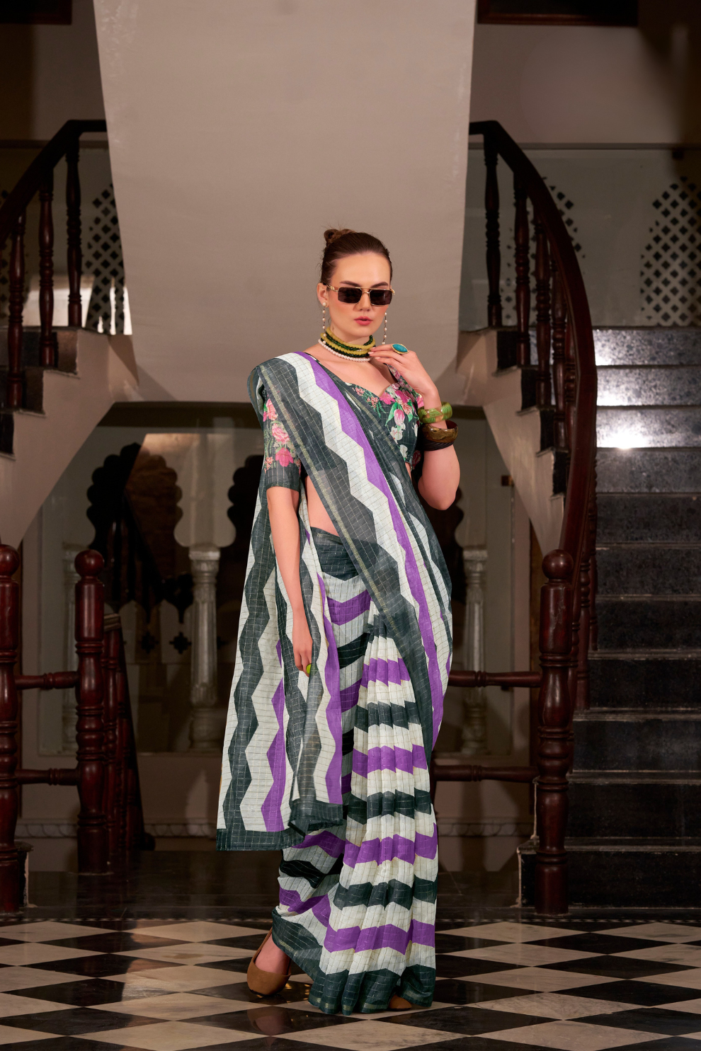 Linen Cotton Silk Saree with Soft Texture and Natural Elegance - LaVante Fashion