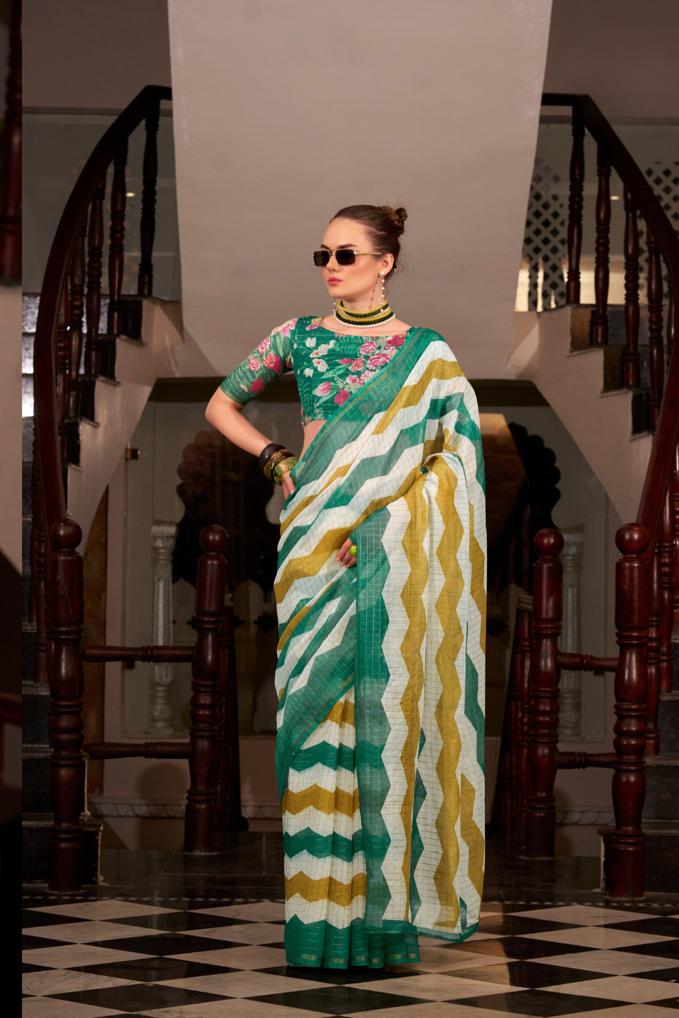 Linen Cotton Silk Saree with Soft Texture and Natural Elegance - LaVante Fashion