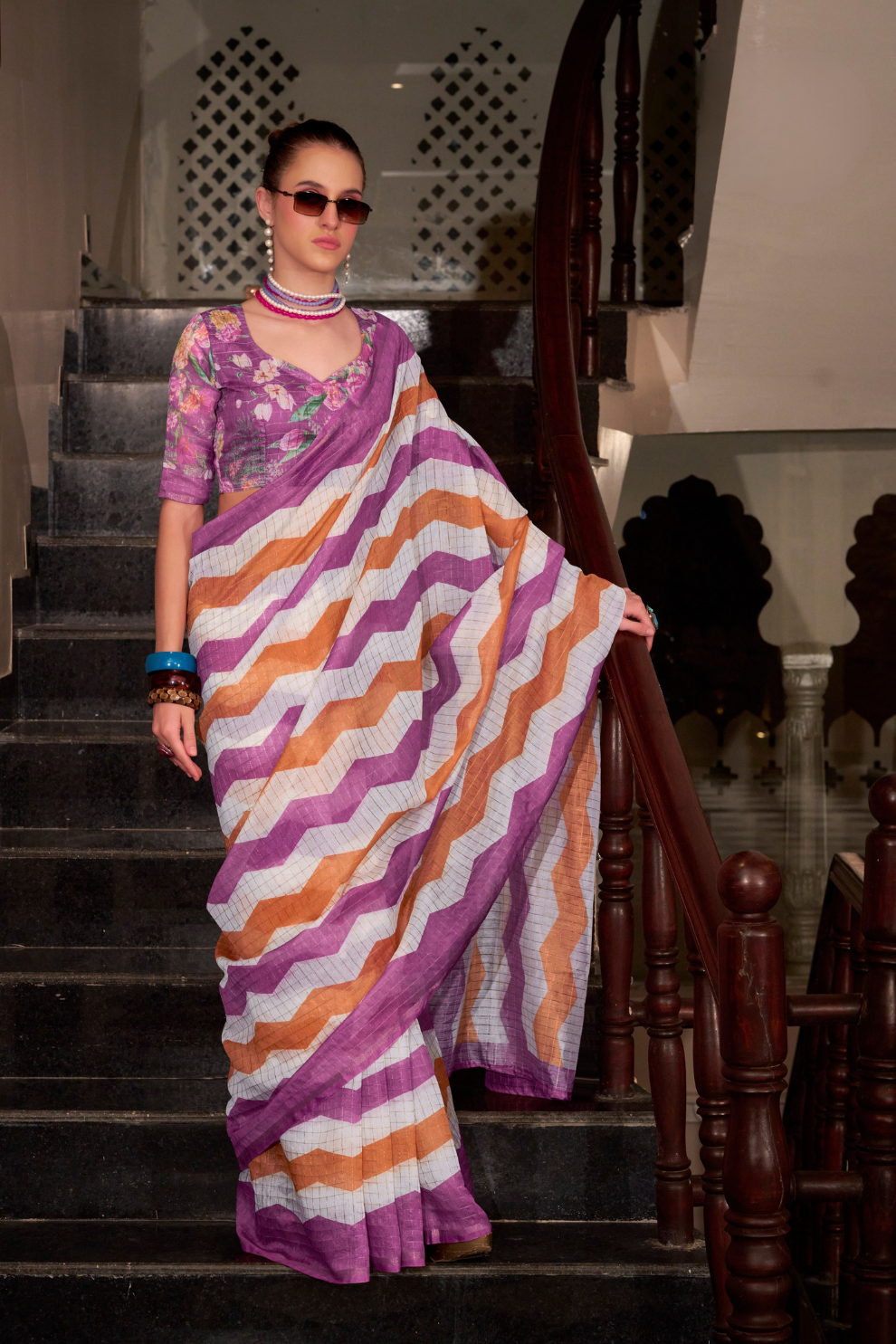 Linen Cotton Silk Saree with Soft Texture and Natural Elegance - LaVante Fashion