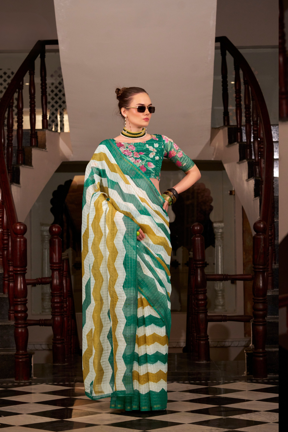 Linen Cotton Silk Saree with Soft Texture and Natural Elegance - LaVante Fashion