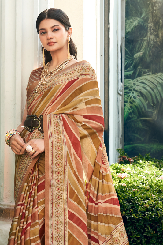 Pure Viscose Georgette Saree with Burnout Fancy Design