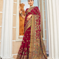 Luxury Polyester Viscose Georgette Saree with Burnout Traditional Design - LaVante Fashion