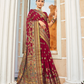 Luxury Polyester Viscose Georgette Saree with Burnout Traditional Design - LaVante Fashion