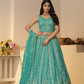 Elegant Designer Lehenga with Intricate Sequins and Cut Dana Detailing