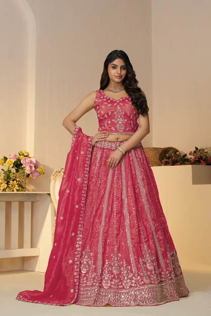 Elegant Designer Mehendi Lehenga with Intricate Sequins and Cut Dana Detailing