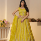 Elegant Designer Lehenga with Intricate Sequins and Cut Dana Detailing