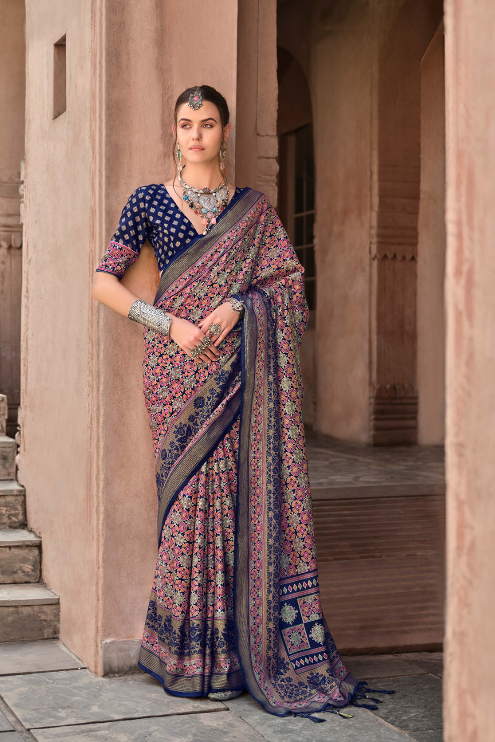 Mercerized New Sigma Silk Saree with Aqua Finish - LaVante Fashion