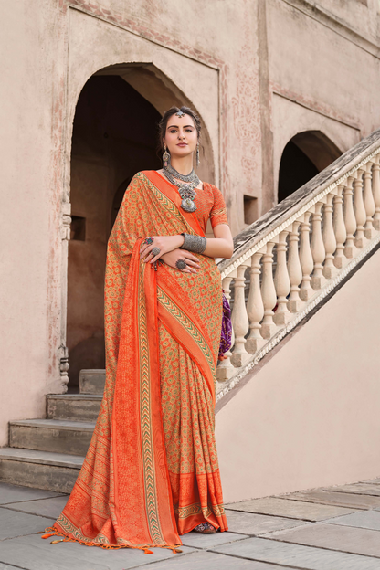 Mercerized New Sigma Silk Saree with Aqua Finish - LaVante Fashion