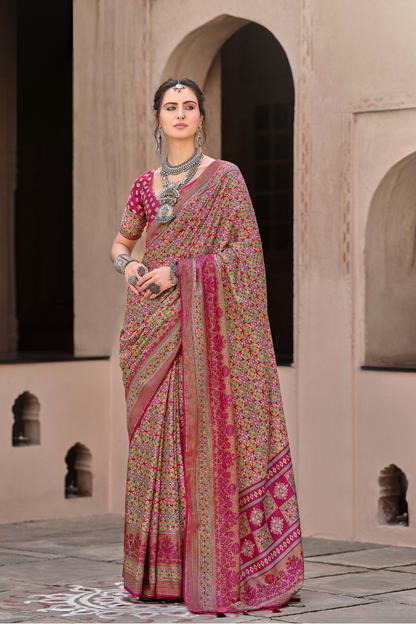 Mercerized New Sigma Silk Saree with Aqua Finish - LaVante Fashion