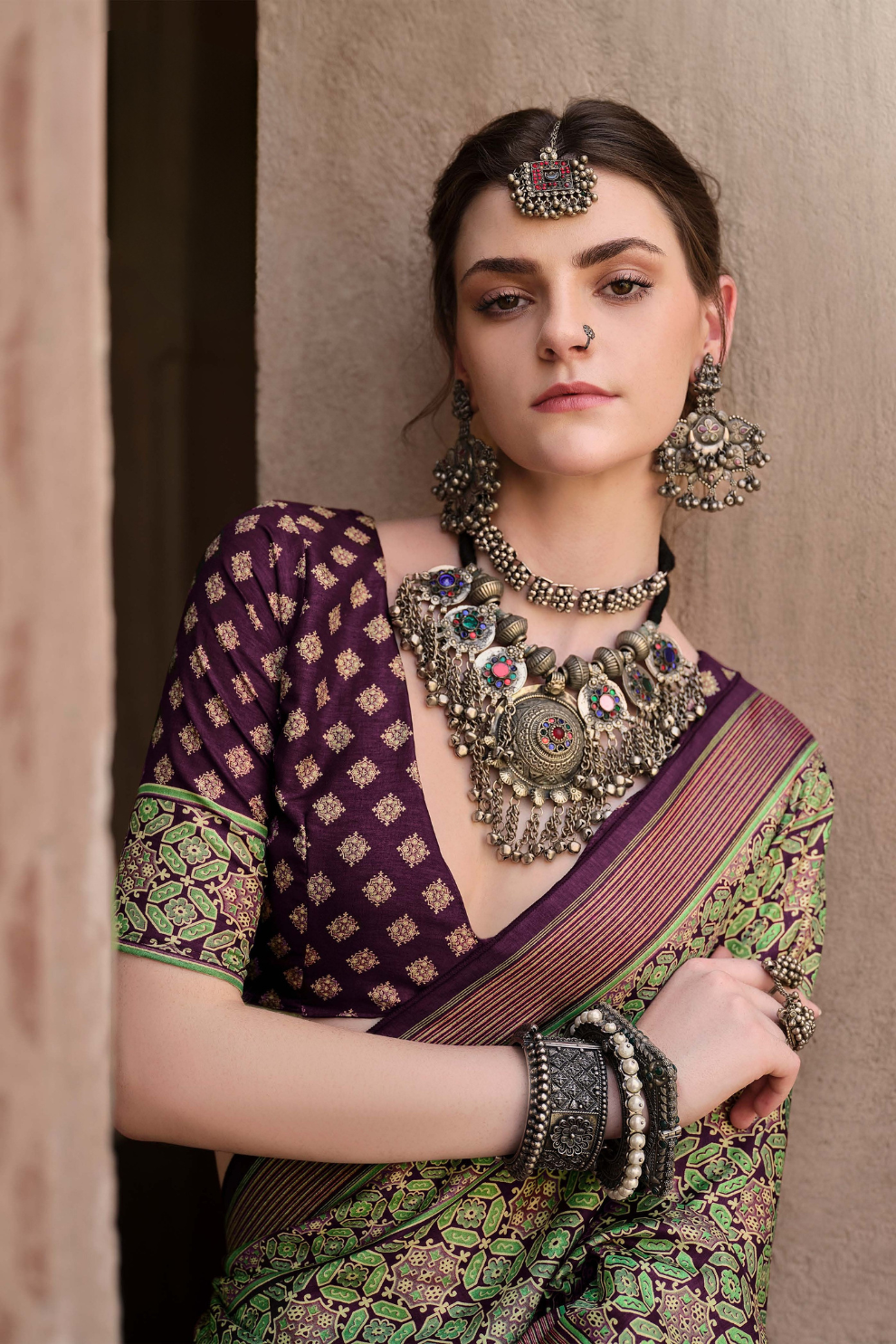 Mercerized New Sigma Silk Saree with Aqua Finish - LaVante Fashion