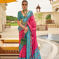 Traditional Patola Print Saree in Sigma Silk Blend Fabric