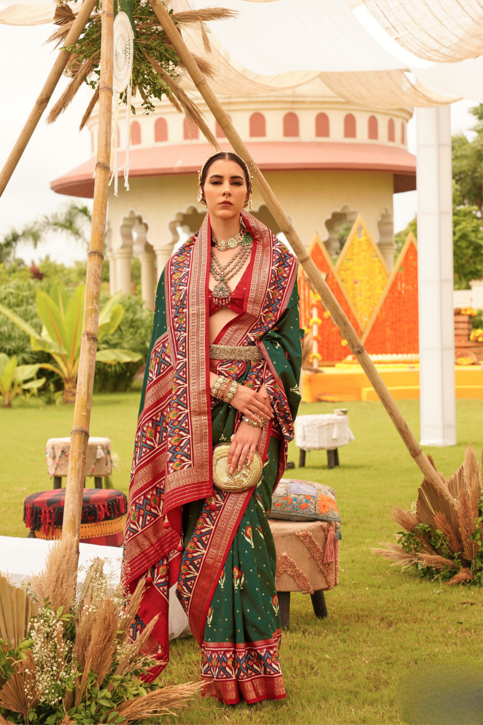 Elegant Patola Printed Art Silk Saree for Festive Wear