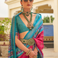 Traditional Patola Print Saree in Sigma Silk Blend Fabric