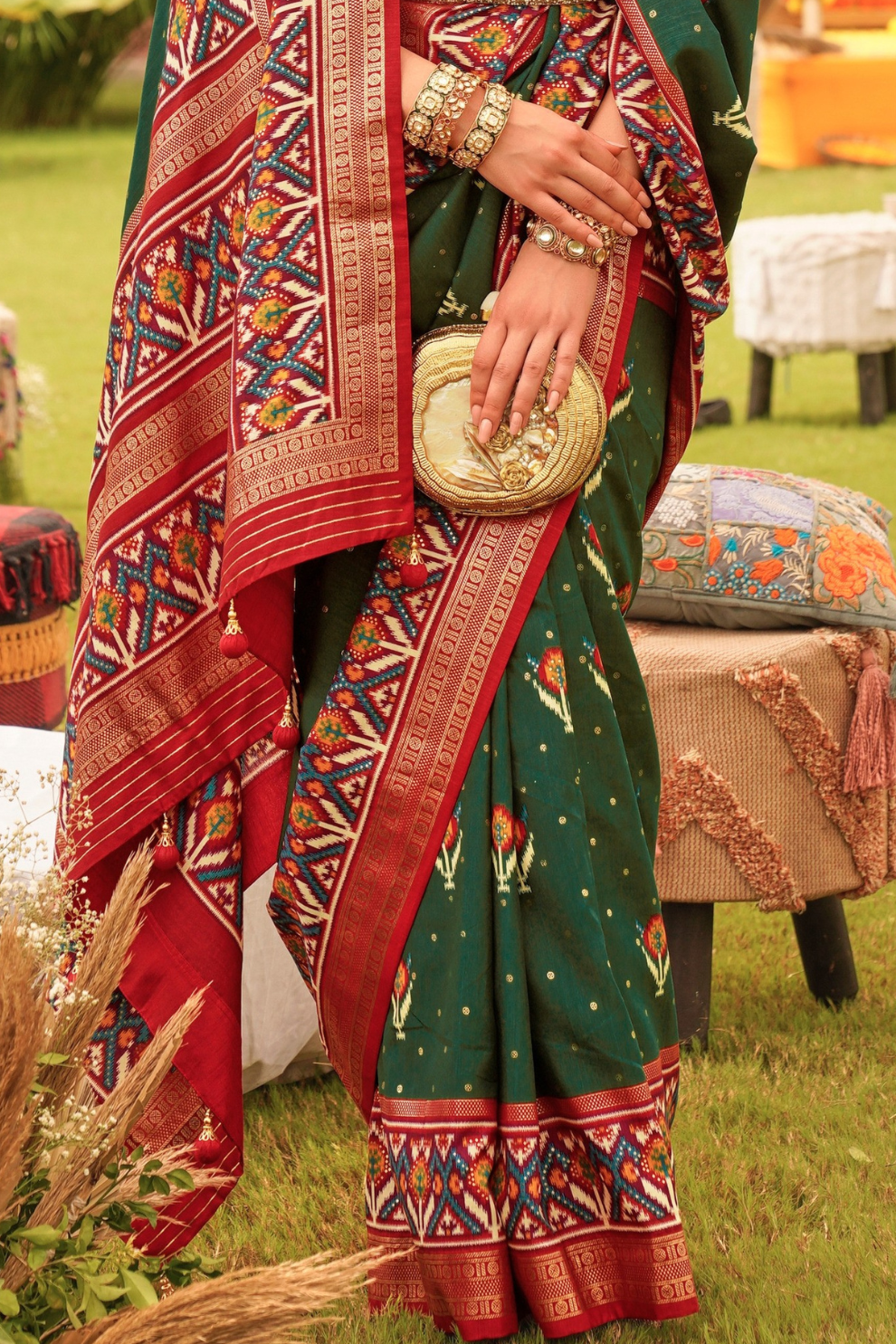 Elegant Patola Printed Art Silk Saree for Festive Wear