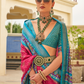 Traditional Patola Print Saree in Sigma Silk Blend Fabric