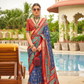 Traditional Patola Print Saree in Sigma Silk Blend Fabric
