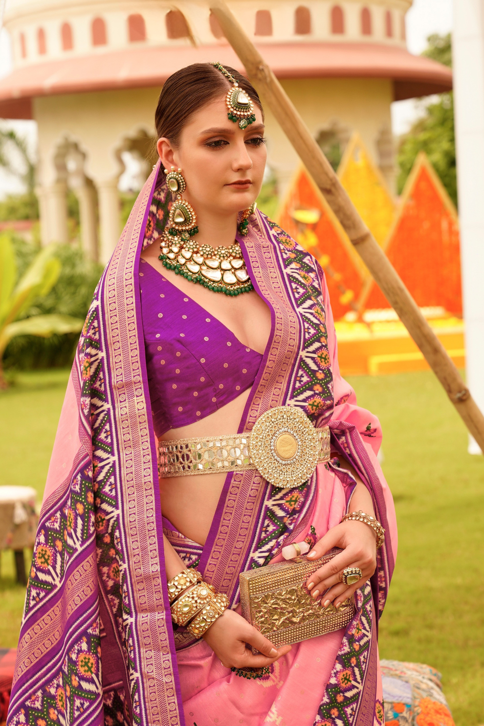 Elegant Patola Printed Art Silk Saree for Festive Wear