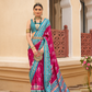 Traditional Patola Silk Saree for Weddings with Matching Blouse
