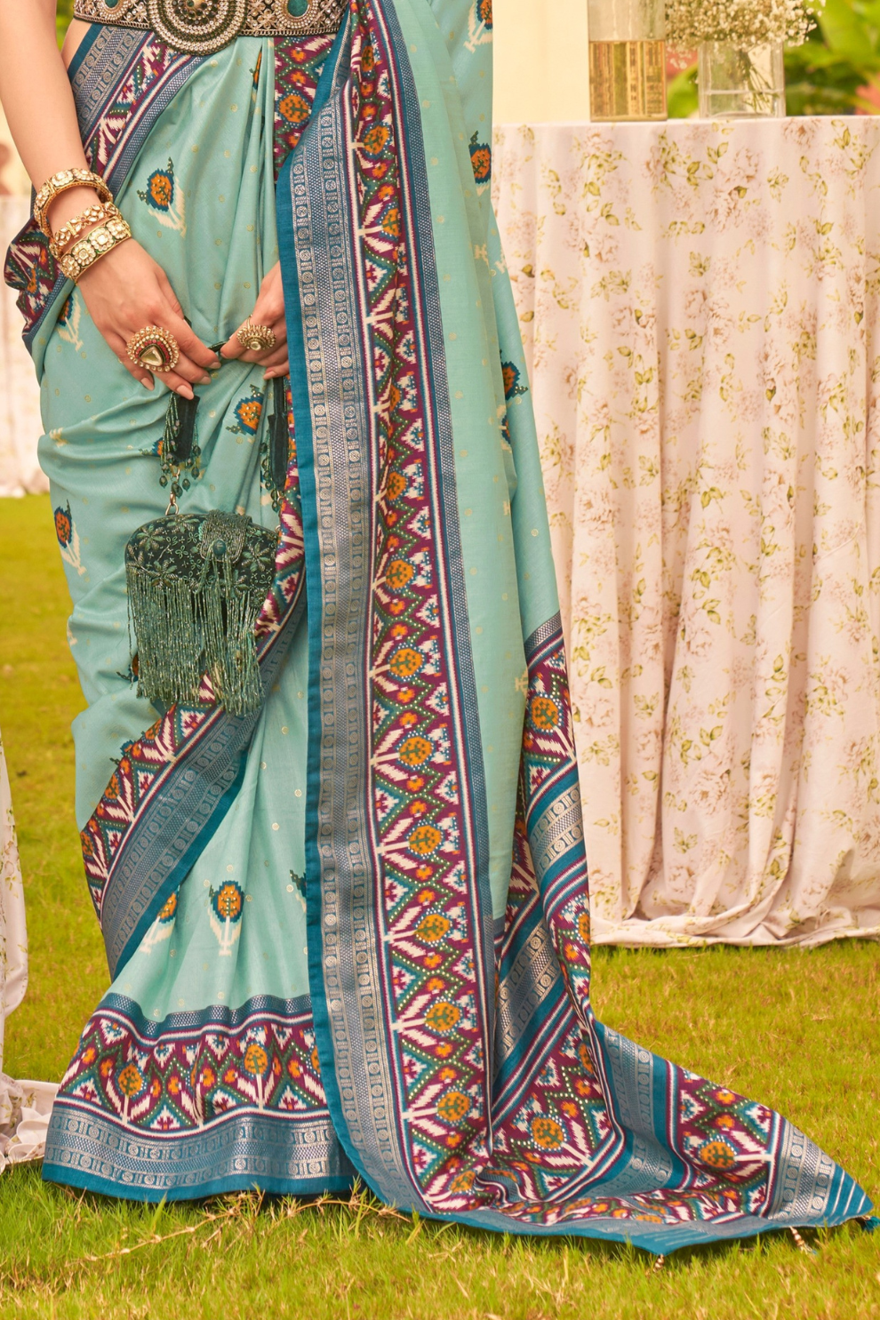 Elegant Patola Printed Art Silk Saree for Festive Wear