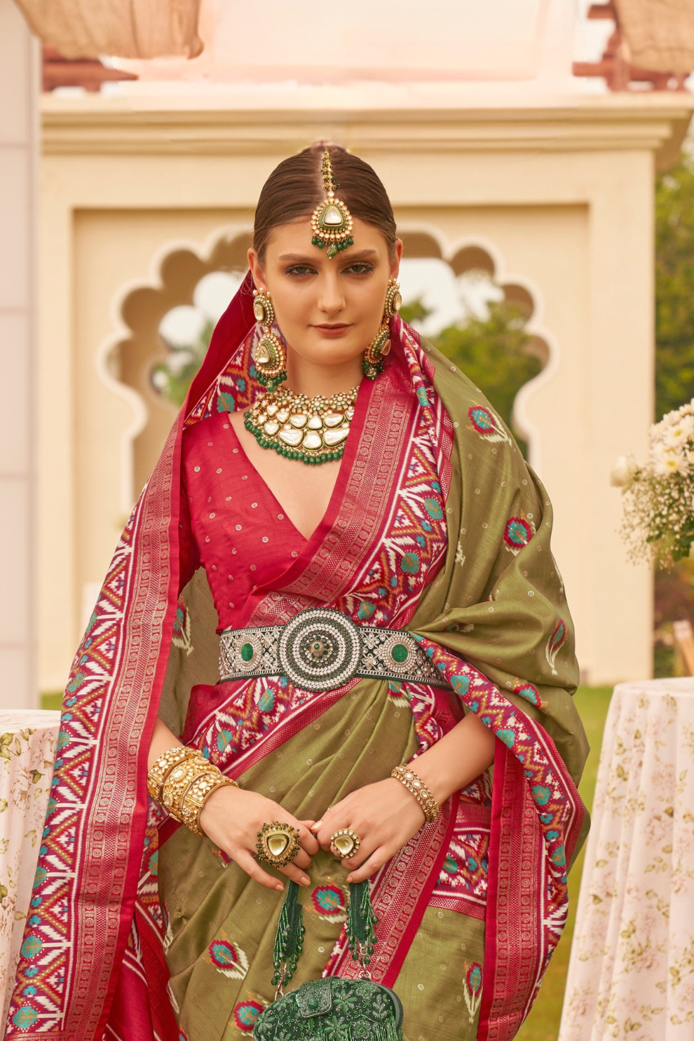 Elegant Patola Printed Art Silk Saree for Festive Wear