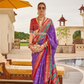 Traditional Patola Print Saree in Sigma Silk Blend Fabric