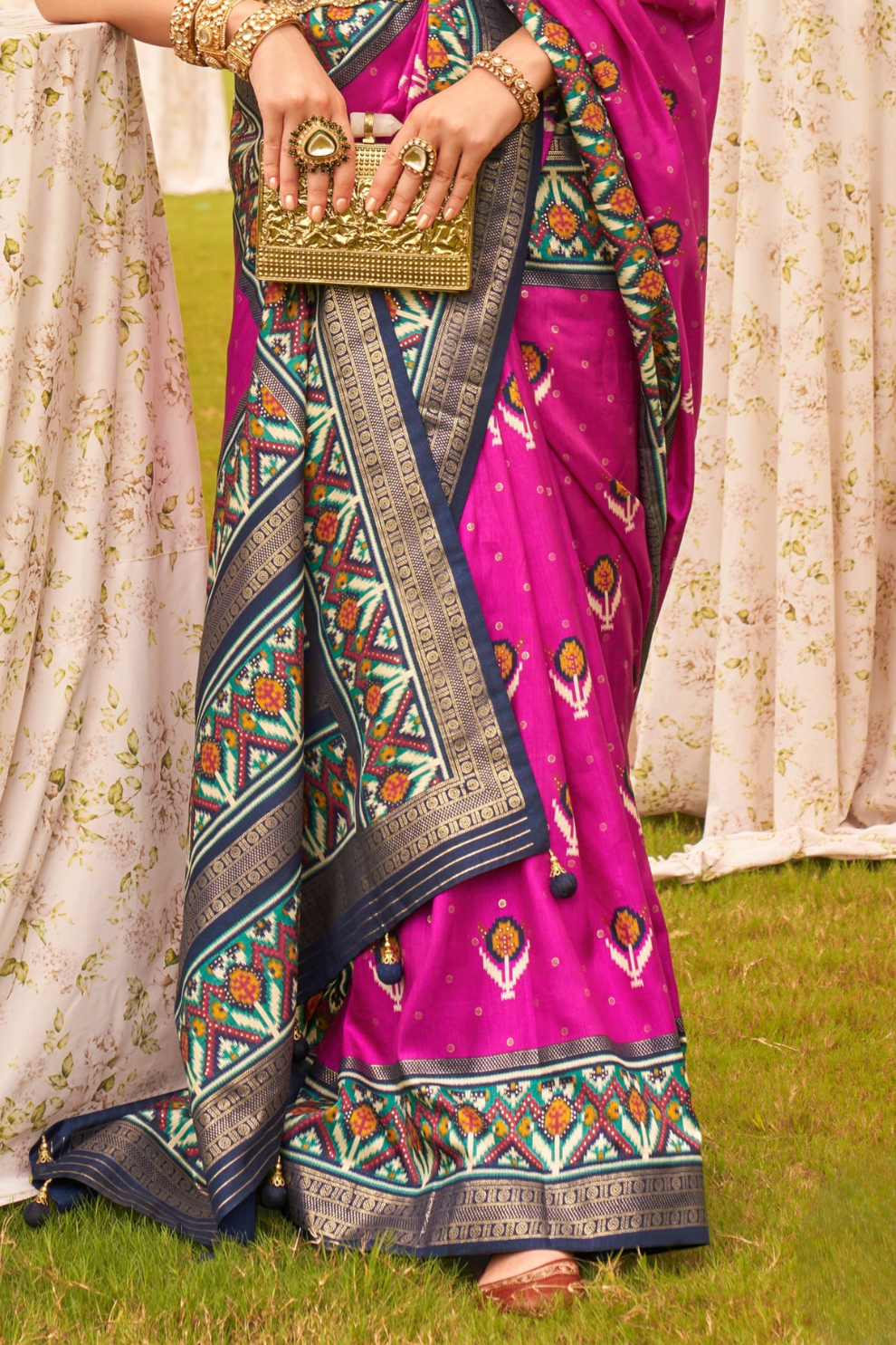 Elegant Patola Printed Art Silk Saree for Festive Wear